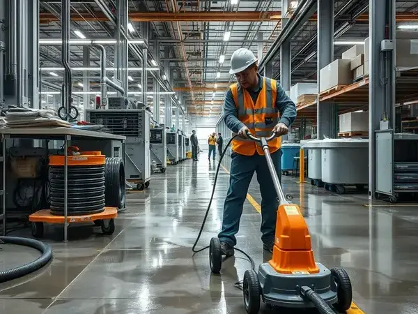 工場清掃の様子