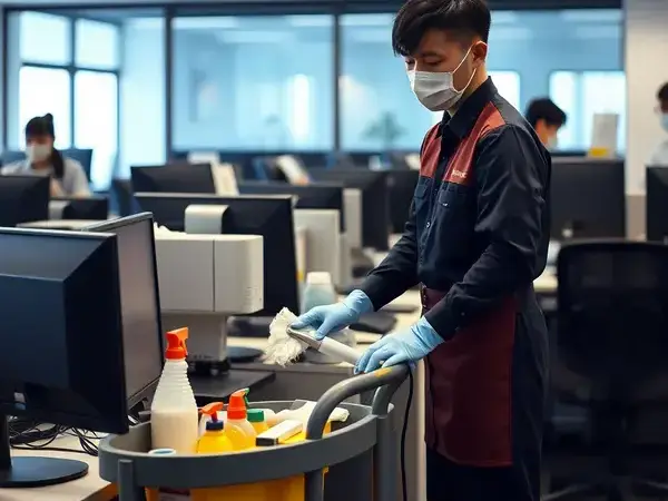 オフィス清掃の様子